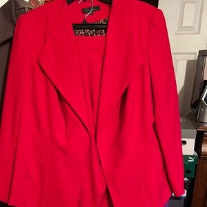 Red pant suit